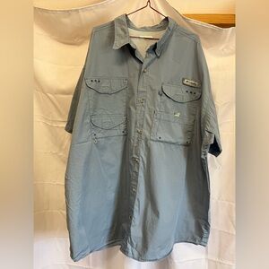 Columbia PFG Light Blue Fishing Shirt